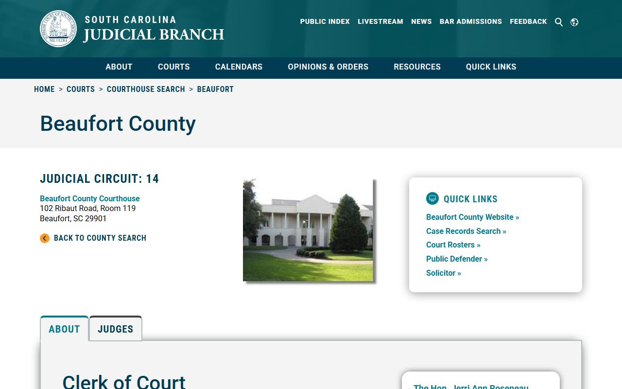 Bluffton white pages Beaufort County Clerk of Court