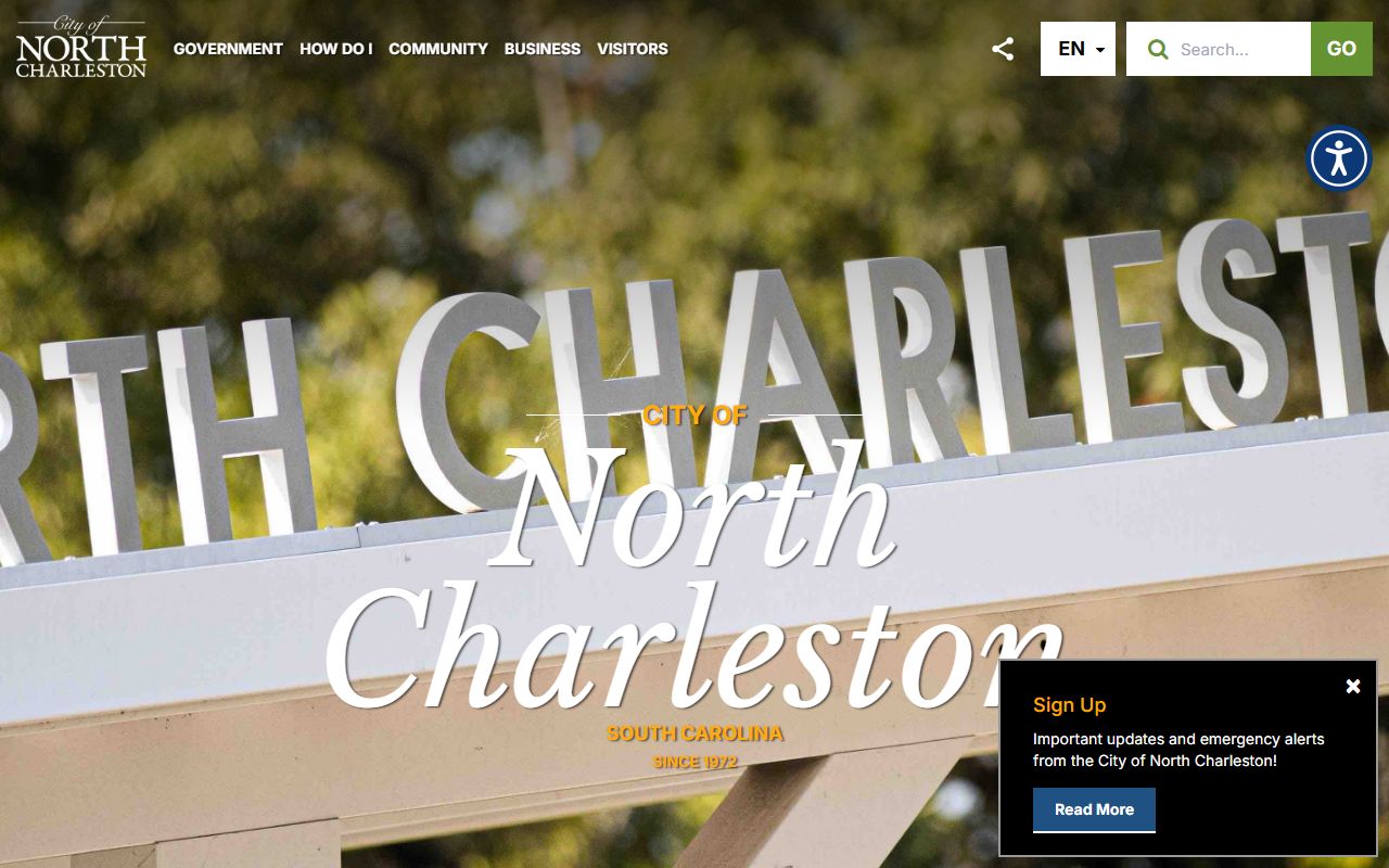 North Charleston government site related to Charleston white pages records