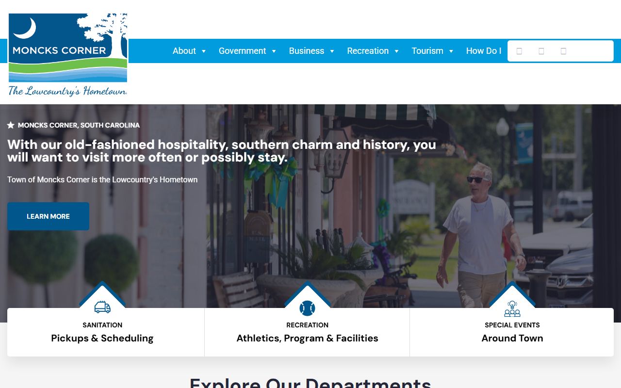 Moncks Corner government site used in Columbia white pages research
