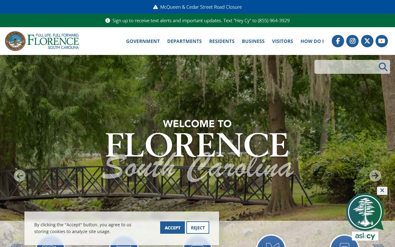 Florence city website related to Fort Mill white pages public records