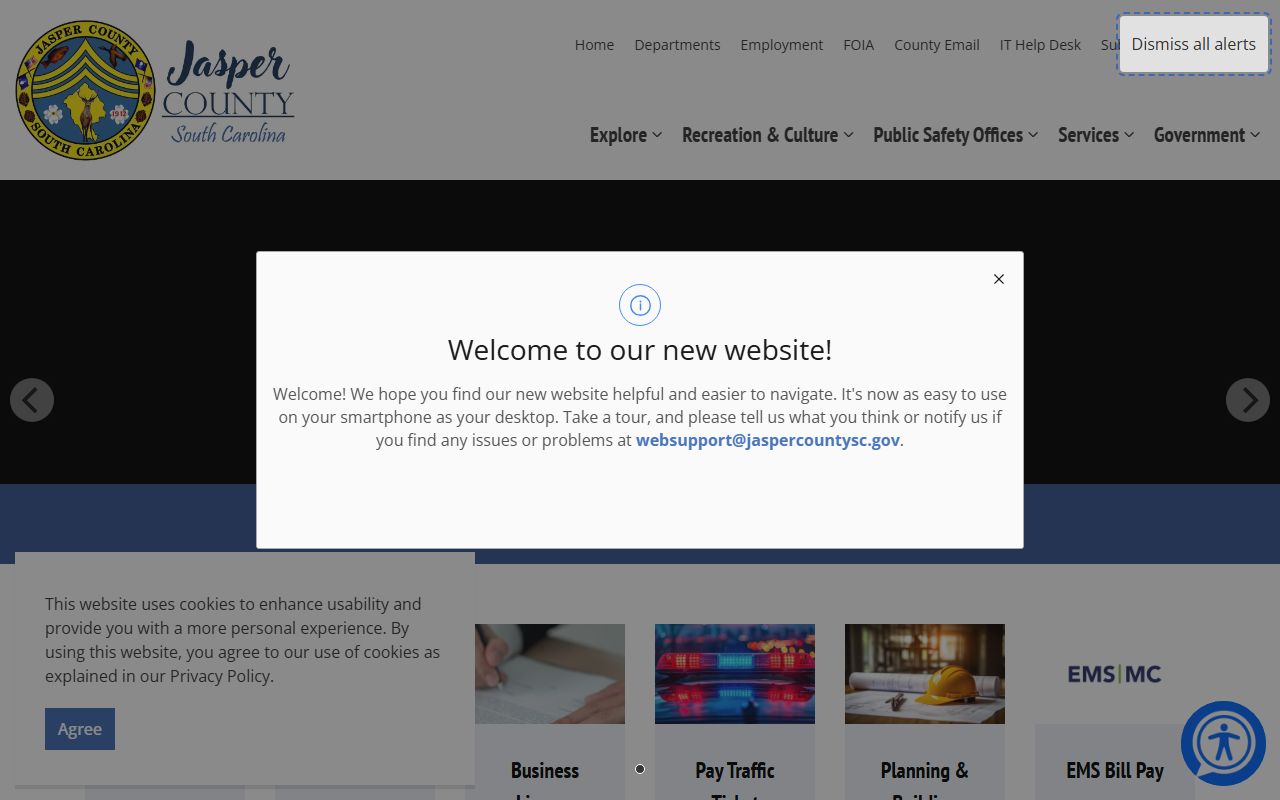 Hardeeville white pages Jasper County government records portal