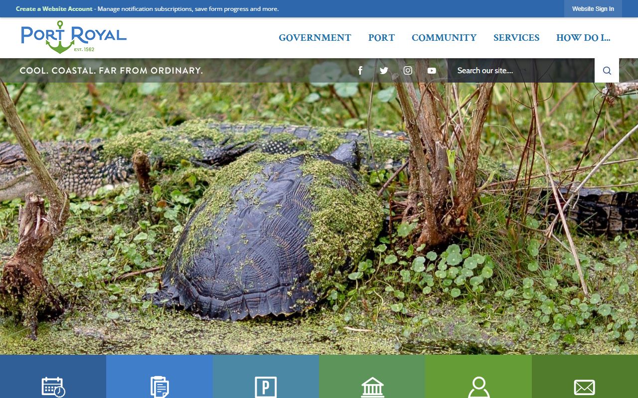 Hardeeville white pages comparison with Port Royal town website portal