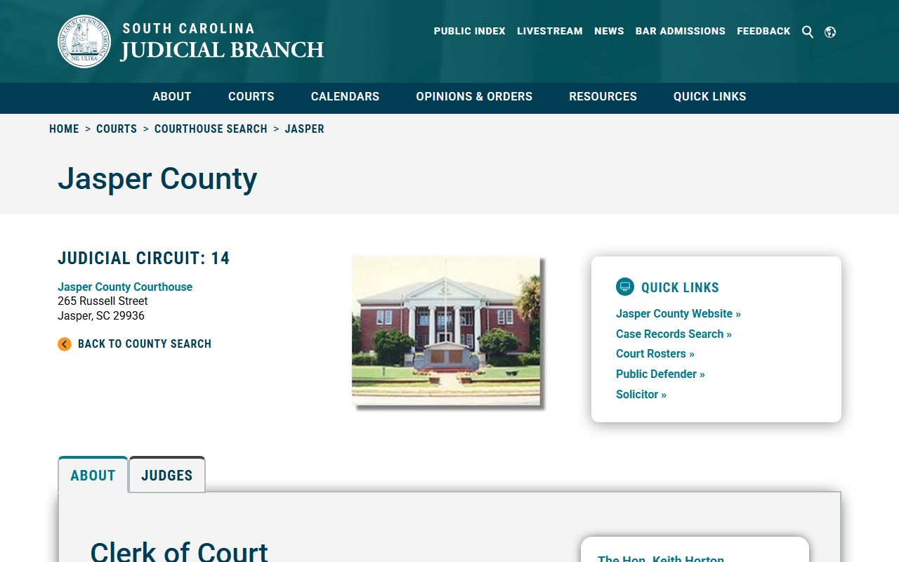 Hardeeville white pages court records search through SC Judicial Branch
