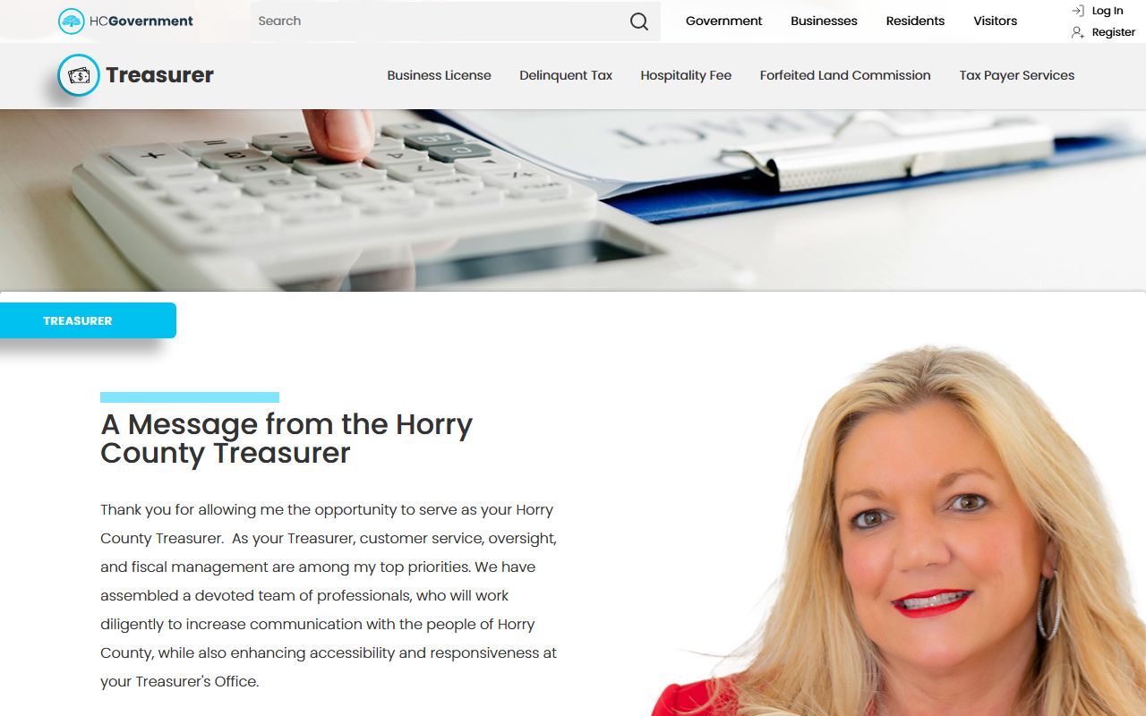 Horry County government website for Myrtle Beach white pages records