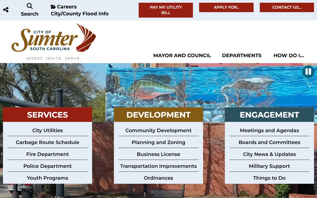 City of Sumter government site related to Myrtle Beach white pages research