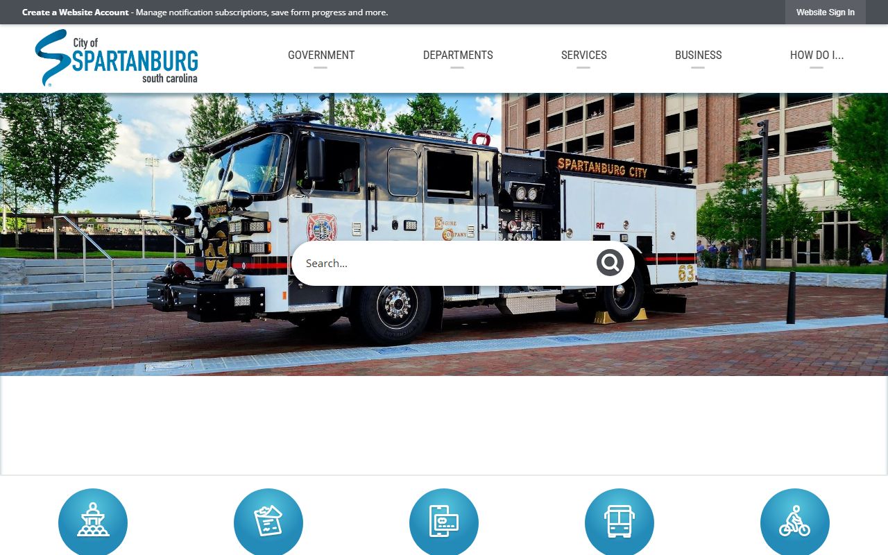 Spartanburg city government website for Spartanburg white pages research