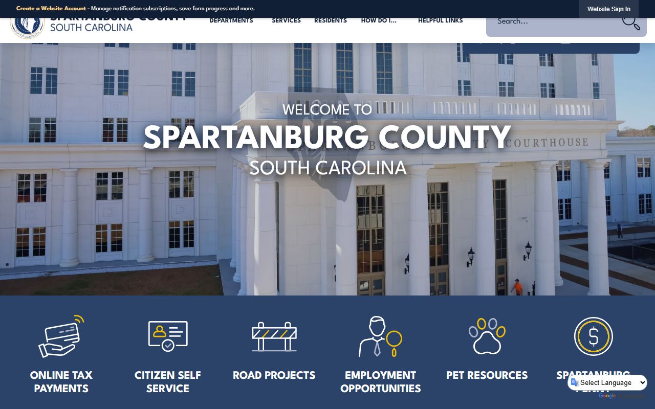 Charleston County white pages county services portal